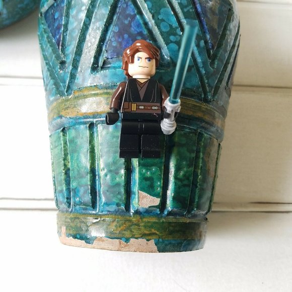 Italian Florentine Pitcher Vase w/ Lava Glaze, Bitossi Era Mid Century - Picture 12 of 12